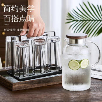 青苹果耐热水杯290ml6只 无铅玻璃杯牛奶杯啤酒杯绿茶杯多功能杯套装 商品图5