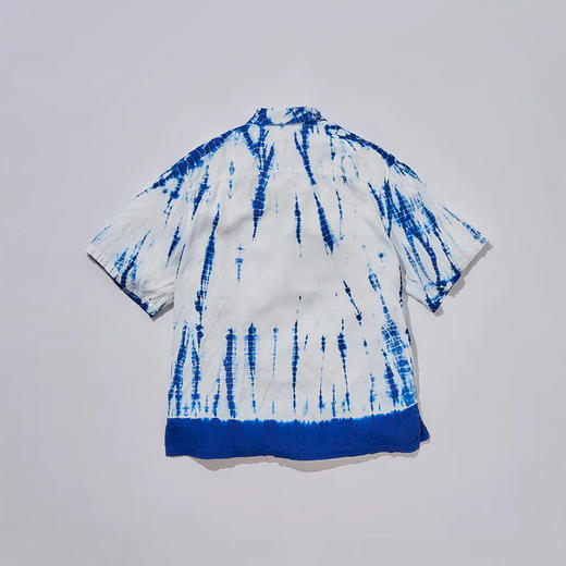 KUON Arimatsu Shibori Camp Collar 京都职人有松絞染色短袖衬衫 商品图3