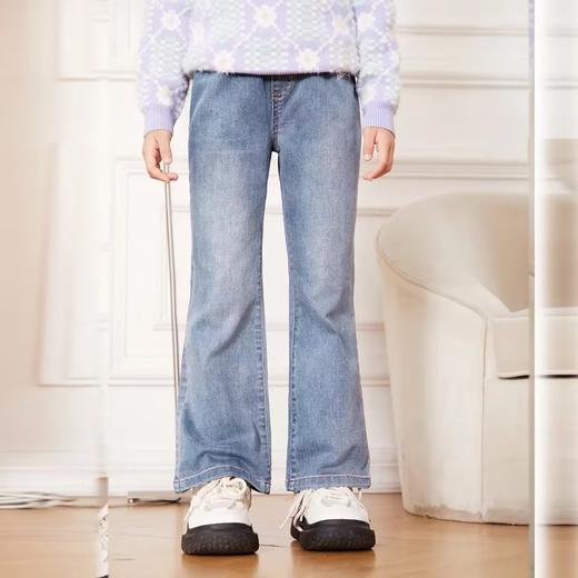 女童全腰牛仔单裤春季新款安奈儿童装EG516071 商品图0