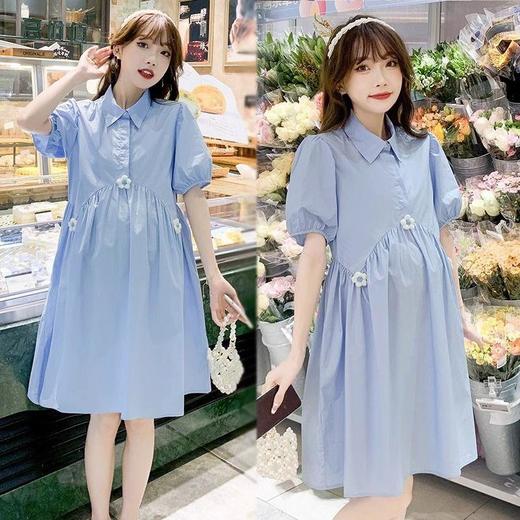 *孕妇装哺乳期夏季新款网红辣妈短袖孕妇连衣裙大码宽松可外穿裙子M-XXL 商品图1