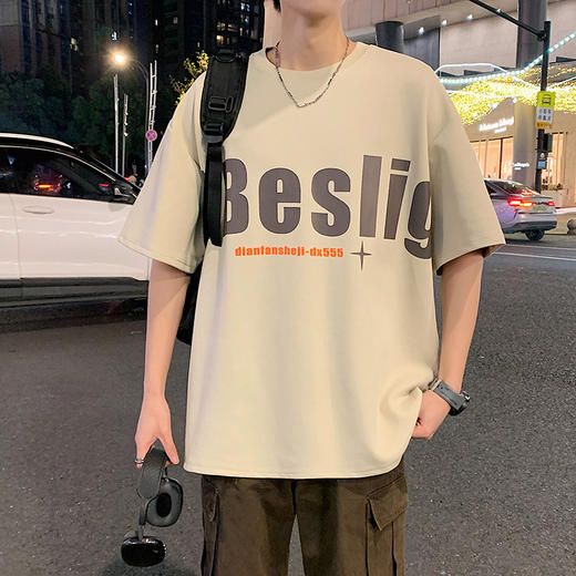 【DYY】大依优型大码圆领短袖T恤夏季加肥加大肥佬休闲宽松透气弹力男装上衣潮款 商品图6