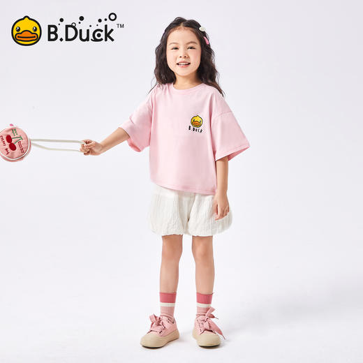 【冰感】B.Duck小黄鸭童装夏季男女童短袖T恤105-150 BF2501050 商品图2