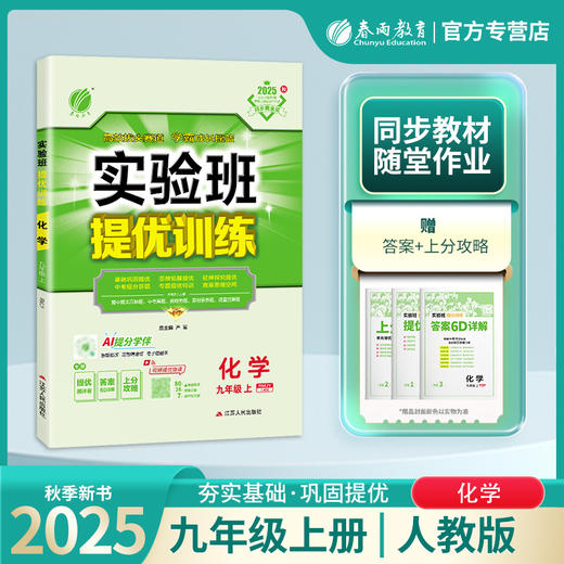 2025年秋 初中化学【人教版】 九年级上册 实验班提优训练 商品图0