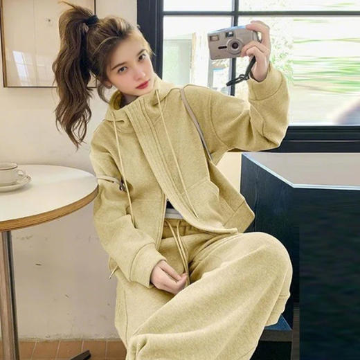 裁缝学苑AQ452连帽卫衣套装纸样女装运动上衣阔腿裤两件套打板样板 商品图1