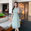 【清仓超15天不保价】奢姿大码女装2025夏季新款胖妹妹气质立领改良旗袍轻奢休闲连衣裙9952890367【1】 商品缩略图4