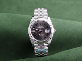 『v厂victory』C厂clean厂劳力士日志型系列m126334-0022腕表(绿罗&绿萝)，精钢表壳表链，深灰色表盘罗马时标，搭载3235型自动机械机芯，41毫米➕搭配正品一致的904进口精钢❕