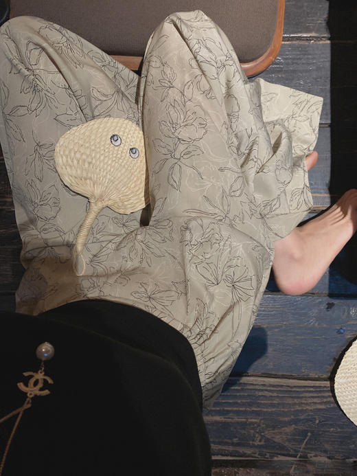 金蘑菇菇  大裤衩 / 高腰宽松垂感直筒休闲长裤 商品图12