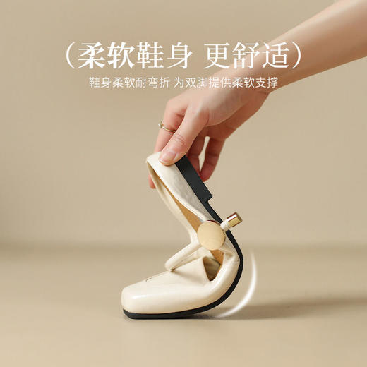 ZHR则则包头拖鞋一脚蹬玛丽鞋2025夏新款平底气质穆勒拖外穿拖鞋 商品图4