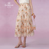 乔万尼桑蚕丝半身裙女新款夏a字半裙真丝法式蕾丝设计EM2D791 商品缩略图1