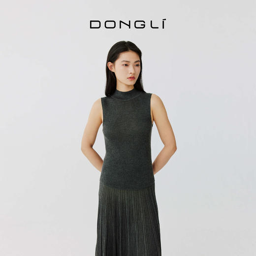 东黎 • 岛屿假日—草木生 桑蚕丝山羊绒女士春夏精纺背心 5156 商品图1