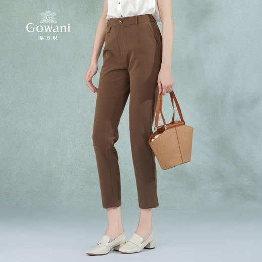 乔万尼秋冬浅棕色新品显瘦铅笔裤EM2F703 商品图2