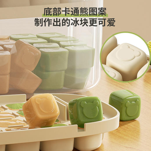 【一键脱冰❗️食品级冰盒套装】夏天有冰才爽快，冰镇酒饮/水果制冰/夏日冷饮！按压冰格冰块模具家用制冰盒储存冻冰块模型易脱模速冻神器 商品图3