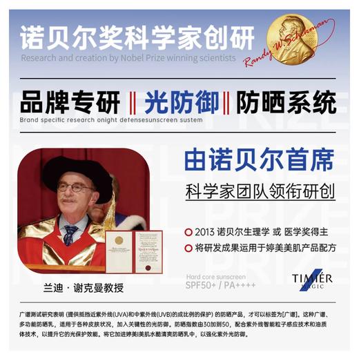 【诺贝尔团队出品】 3支只要69.9元 大爆款 婷美美肌清爽防晒霜 SPF50+ PA++++｜一支搞定=防晒+隔离+防光老化+防水+防汗+提亮 商品图1