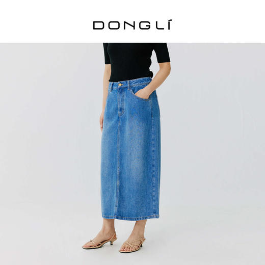 东黎 • 岛屿假日—呼吸牛仔裙 100%莱赛尔女士春夏重磅天丝直筒半裙 5325 商品图4