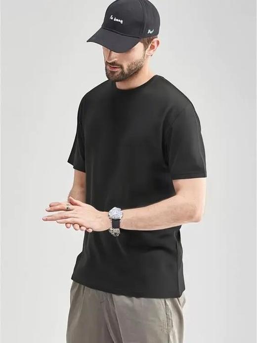 【两件起发货！单件不发，2 件 59 元】斯辰唯佳 鸟家同款 迪桑平纹 情侣排湿吸汗薄荷短袖T恤 B49-bht338 商品图4