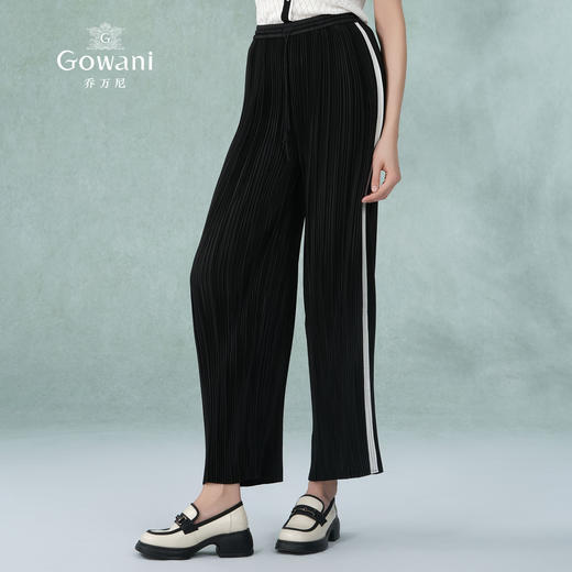 乔万尼新款直筒裤压褶显瘦通勤百搭长裤EM2F872 商品图2