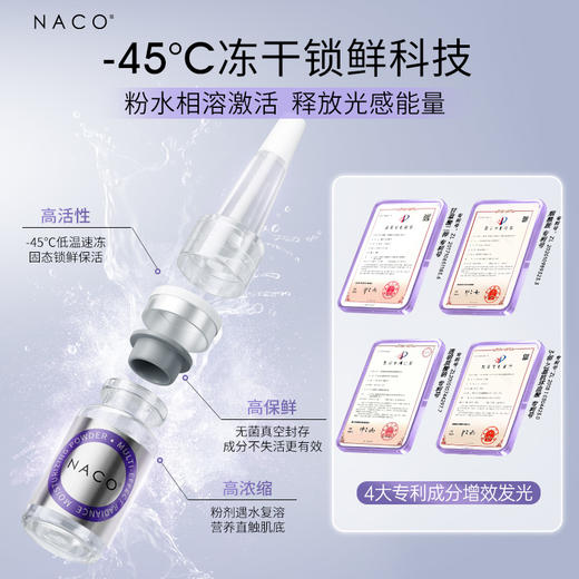 【高阶水润焕亮】NACO多维光感透润冻干粉套盒（正装14对装）（赠玻尿酸面膜*2+湿敷棉100片） 商品图4