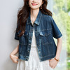馥迦休闲复古短款牛仔衬衫外套 商品缩略图5