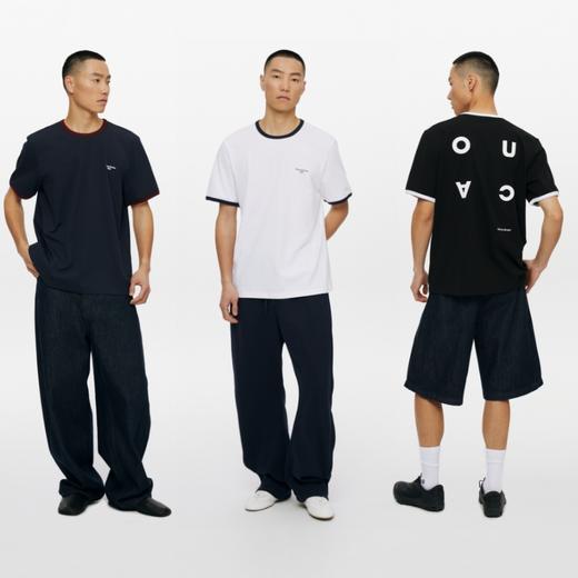 oneup撞色边宽松短袖T恤 商品图4