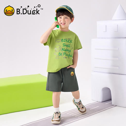 【5A抗菌】B.Duck小黄鸭童装夏季男童外服套装110-160 BF2681012 商品图1