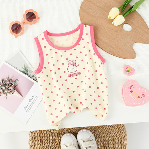 39.9/3件 纯棉莱卡背心A类 夏季薄款卡通印花小孩男女童中小童无袖打底衫 商品图11