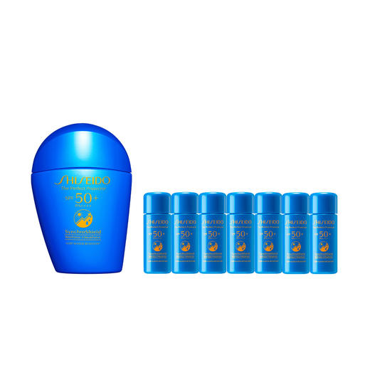 资生堂新艳阳防晒乳套装【蓝胖子】（50ml+7ml*7） 商品图1