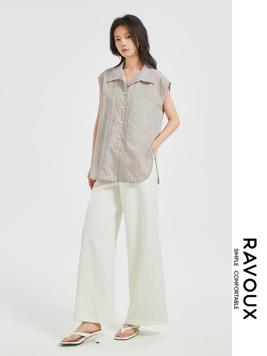 272039910条纹翻领衬衫 商品图2