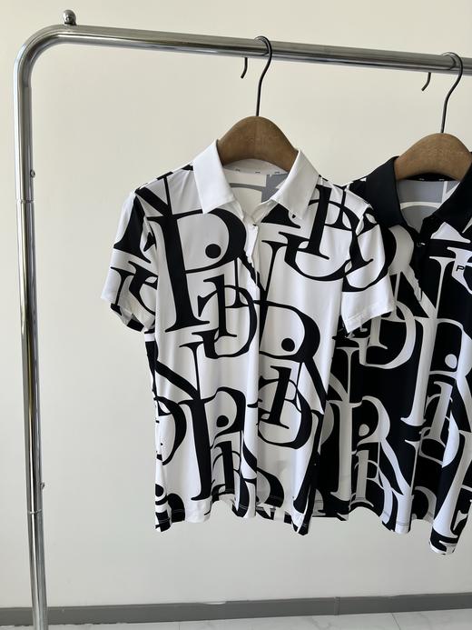 25新款，Ping速干冰感T，韩国🇰🇷客供牛奶丝面料，冰冰凉凉的，舒服透气，弹力超好👍，黑白拼色色印花，高级显瘦！ 商品图2