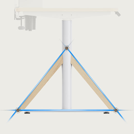 摩伽Super-S双电机驱动电动升降桌木脚电脑电竞办公桌 商品图1