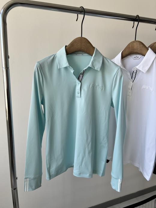 PinG原单打底衫，韩国🇰🇷客供面料，有弹力，质感棒棒的，胸前立体印花，辅料齐全，扣子有L OGO，袖子拼色设计，简约的基础款，细节品质超赞！ 商品图0