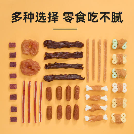 冒险与它烘干肉 磨牙零食110g 鸡肉切丝 鸡肉绕奶棒 狗狗洁齿补钙 美团热销 商品图1