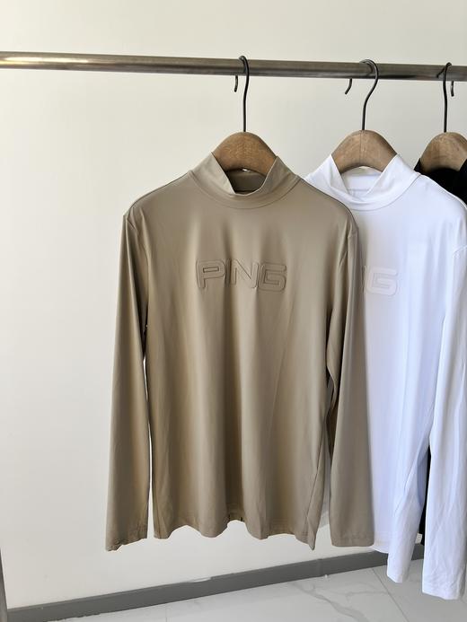 韩国🇰🇷高er夫PING🏠男款速干衣，半高领设计，胸前立体LOGO，超显档次！后背也有logo点缀，高级感十足，客供面料，四面弹力，质感细腻丝滑，轻盈垂顺，裸感十足，超舒适，透气性超好 商品图0