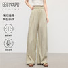 【专属特价】熙世界仿醋酸山本裤子女夏季薄款2025新款高腰宽松垂感休闲阔腿裤 商品缩略图0