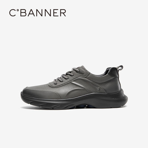 千百度男鞋厚底增高男士时尚休闲鞋小白鞋轻便运动鞋A25180113 商品图2