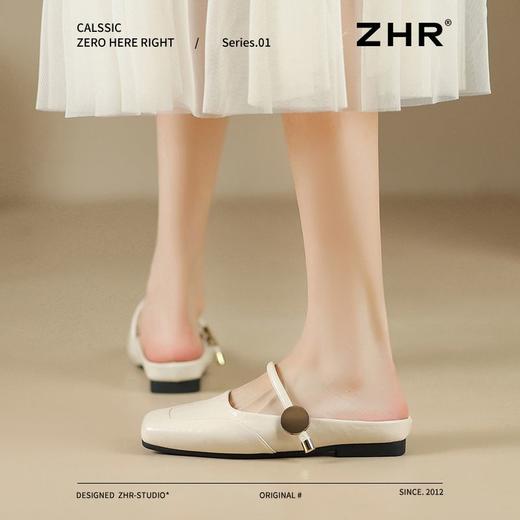 ZHR则则包头拖鞋一脚蹬玛丽鞋2025夏新款平底气质穆勒拖外穿拖鞋 商品图9