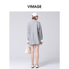 VIMAGE纬漫纪亚麻时尚摩登舒适灰色休闲宽松直筒短裤2025夏季新款V2305930 商品缩略图4