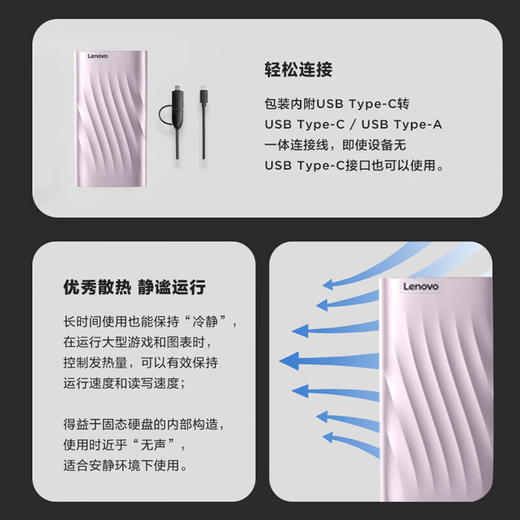 联想移动固态硬盘PS6 锆石粉 商品图6