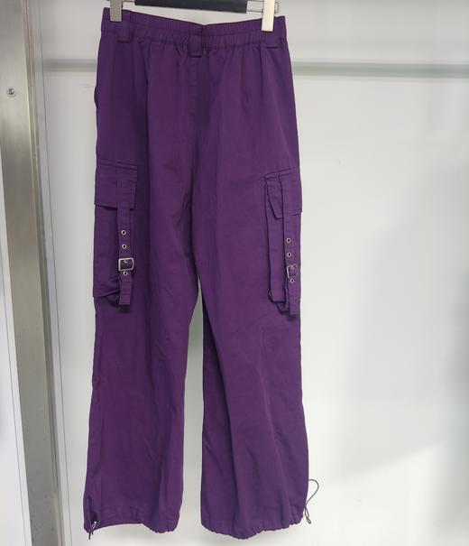 N后橡胶腰头工装阔腿裤（紫）春季 151020440321 商品图1