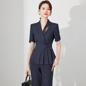 高级感西装套装女短袖小个子时尚商务职业装正装西服外套通勤职场