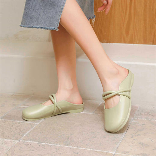 【懒人一脚蹬❗️超软包头拖鞋】个性的鞋头设计，做工精心细致，柔软亲肤，舒适不磨脚，超软春季脚蹬休闲时尚软底外穿平底包头鞋女QQ 商品图6