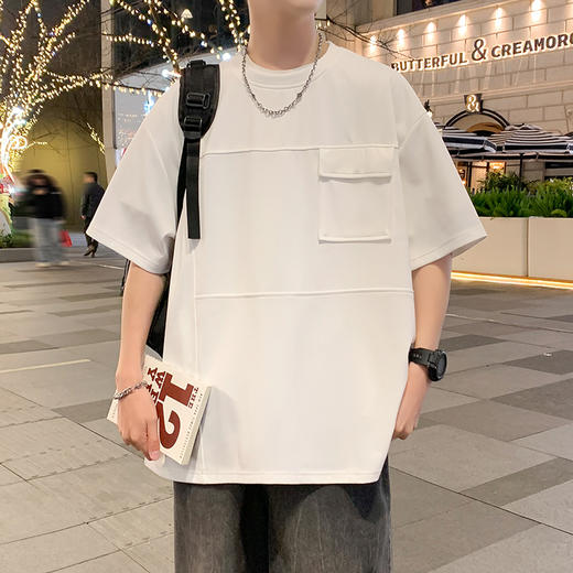 【DYY】大依优型大码圆领短袖T恤夏季加肥加大肥佬休闲宽松透气弹力男装上衣潮款 商品图5