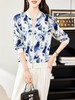 真丝印花开衫，夏季桑蚕丝上衫AS-0103 商品缩略图0
