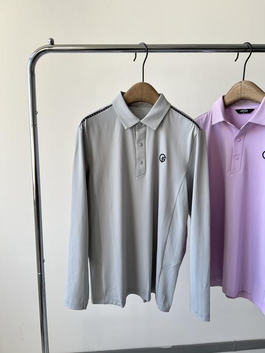 25春款，男款POLO衫，经典百搭的一款，面料有弹力，超舒服，胸前立体LOGO，肩部装饰条，整件衣服并不单调！数量不多！ 商品图0