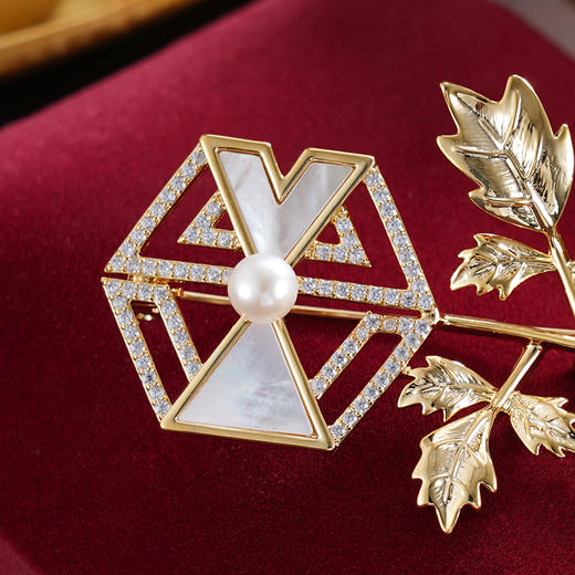 子佩集珍珠胸针【XXXZ211】镀金2503 商品图3