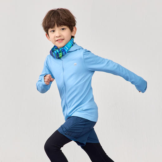 UTO儿童纯色运动连帽外套 商品图2