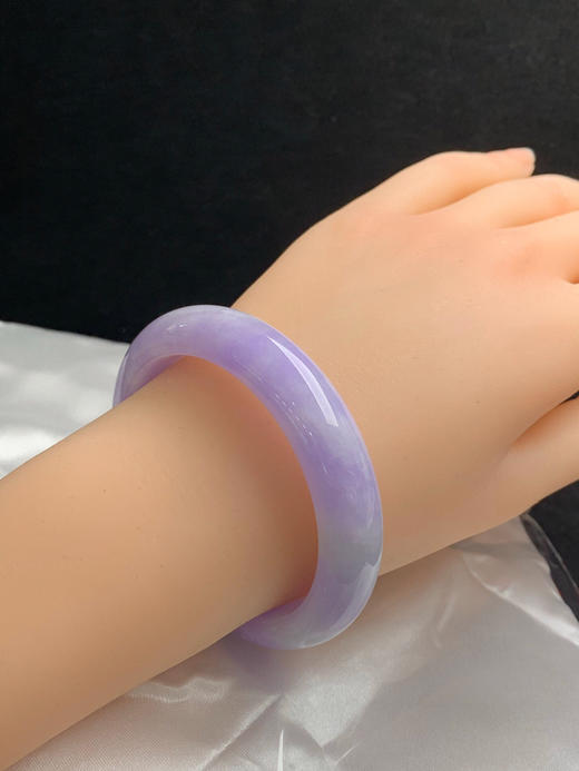 612722，54圈口，紫罗兰正圈平安镯，紫色浓郁，底子细腻 商品图5