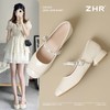 ZHR方头玛丽珍鞋女2025新款网红时尚浅口单鞋女韩版舒适ins小皮鞋 商品缩略图0