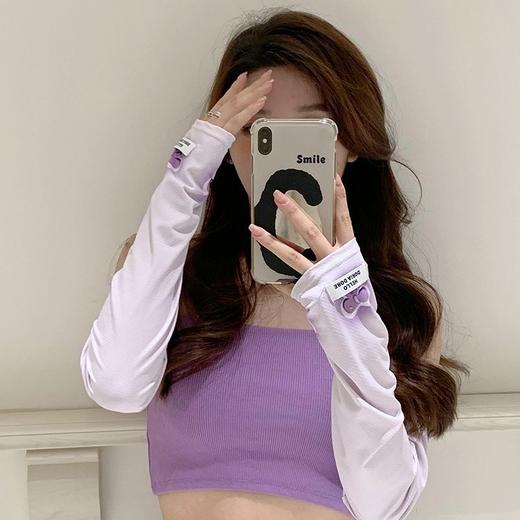 【福利❗️9.9抢冰丝防晒冰袖】亲肤凉爽，遮阳透气，蝴蝶结袖套女夏季户外骑行保护手臂防紫外线薄款 商品图4