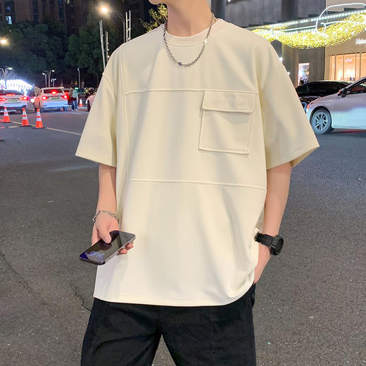 【DYY】大依优型大码圆领短袖T恤夏季加肥加大肥佬休闲宽松透气弹力男装上衣潮款 商品图4