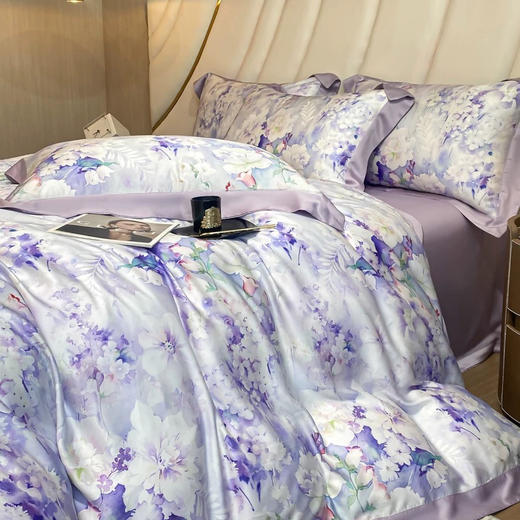 福利款！高奢100S奥地利兰精天丝印花四件套  品牌公司尾单 柔滑垂凉  静谧守护超柔睡眠 商品图4